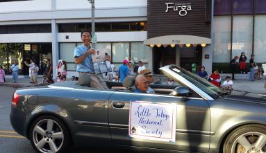 Michael Okamura in a car